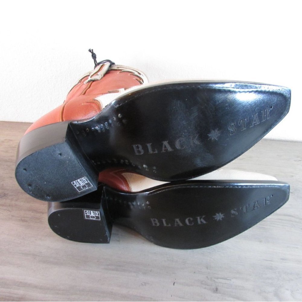 Black Star Women's 9 Canyon Snip Toe 9" Western Bootie Coral WBSN010 - Picture 4 of 4